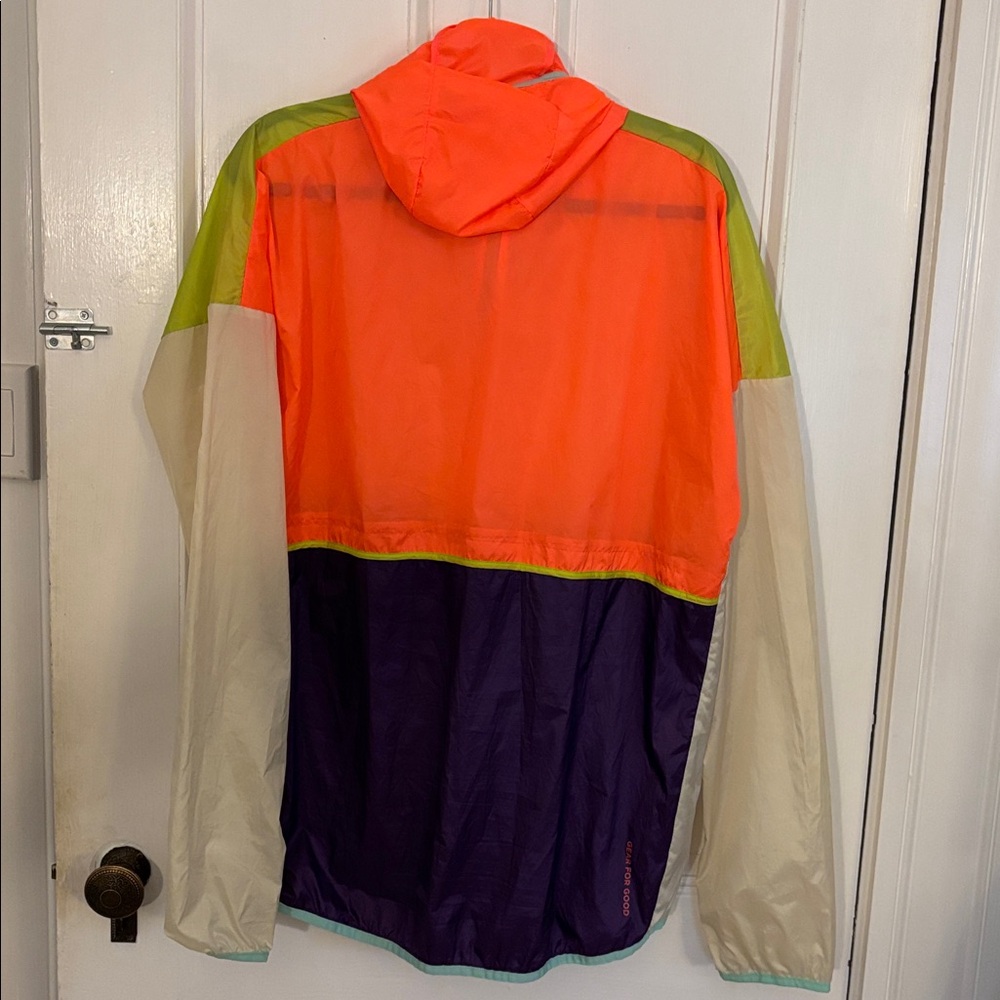 cotopaxi Neon Orange, Lime, Purple, Cream Colorblock Windbreaker Pullover - Picture 4 of 6